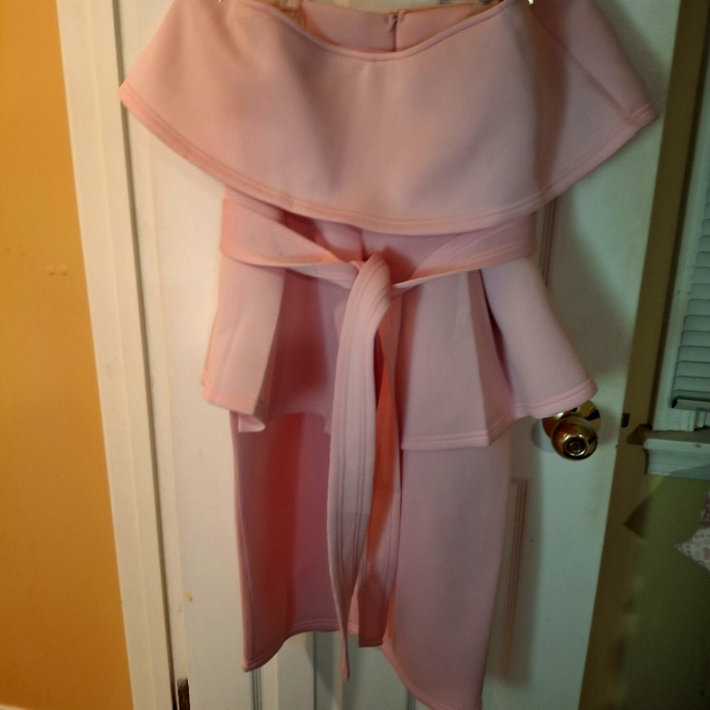 Elegant Pink Off-Shoulder Dress